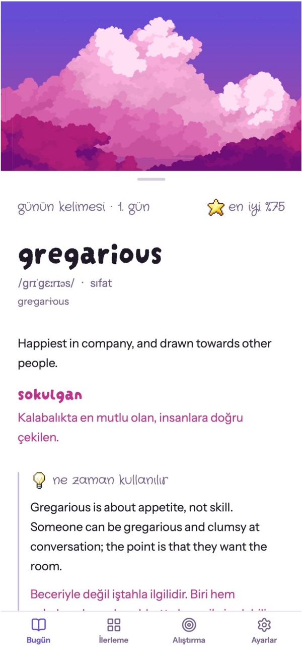 Günün kelimesi
