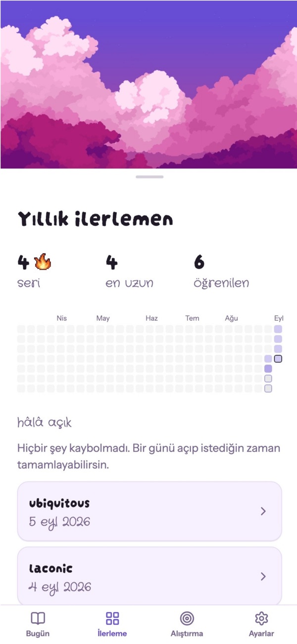 Yıllık ilerleme