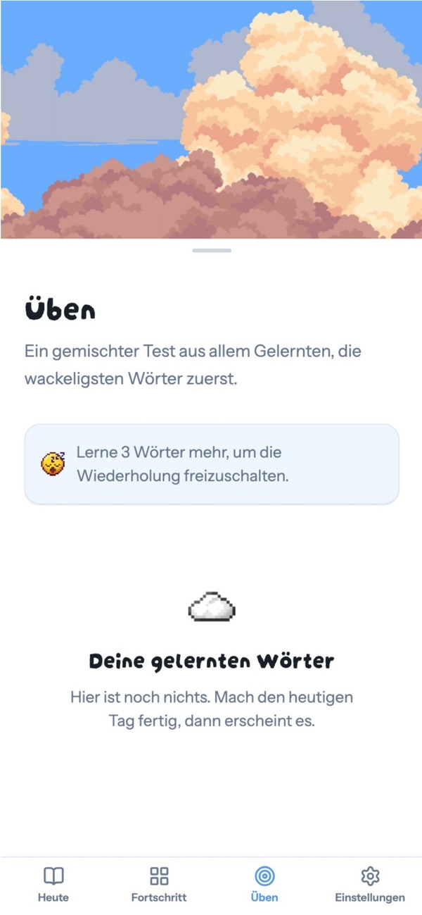 Öğrenilen kelimeler
